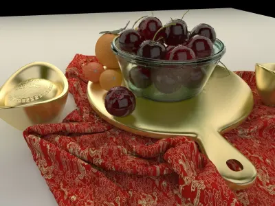 Chinese Gold Ingot  3D model