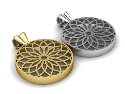 Women Fashion Diamond Pendant 3d Printable Model  3D print model