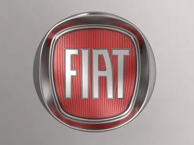 Fiat car logo keychain 3d model  3D model