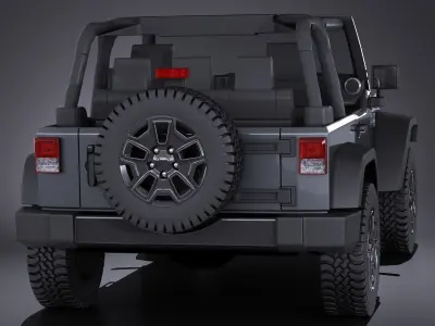 Jeep Wrangler Willis Wheeler 2016 VRAY  3D model