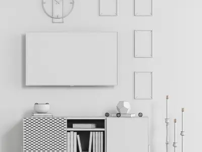 Living room set 02 3D model