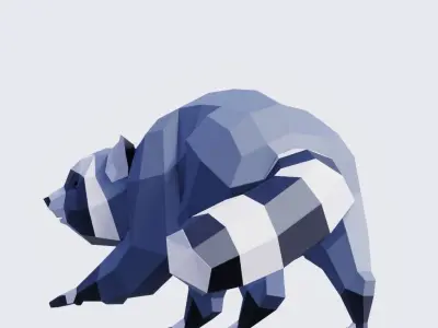 Raccoon Low-poly 3D model get