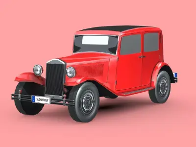 Lancia Augusta 1933 Low-poly 3D model