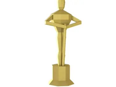 lowpoly oscar statue 3D model