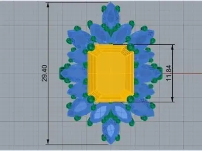 diamond ring 135 3D print model