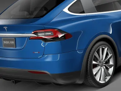 Tesla Model X 2017 3D model purchase