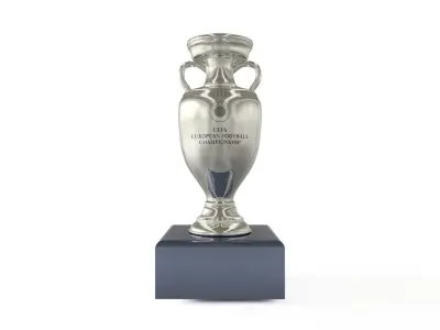 EURO 2020 European Football Championship Cup Low-poly 3D model
