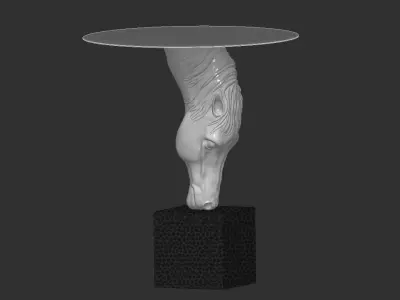 table decoration horse head 3D print model