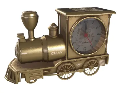 train table clock 3D model