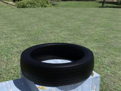 ORTAS TIRE NO 8 GAME READY Low-poly 3D model