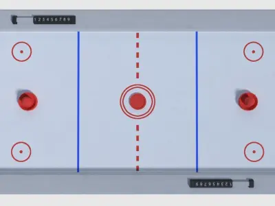 Air Hockey - Game Ready Low-poly 3D model