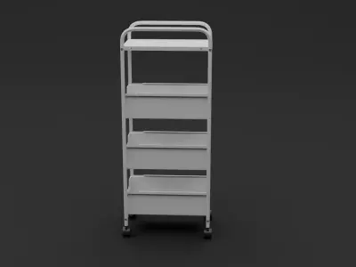 Trolley Storage Rack Low-poly 3D model