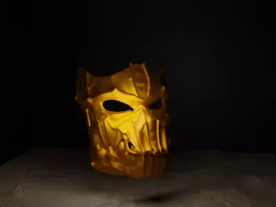 Dark Costume Face Mask - Epic Skull Face Mask 3D print model