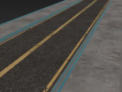 Road asphalt 3D model