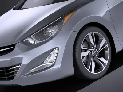 Hyundai Elantra Sedan 2016 VRAY 3D model