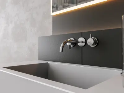 Vanity bathroom set 01 3D model