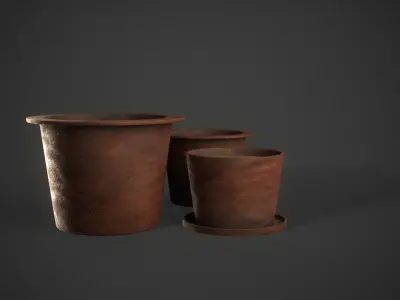 Planters Low-poly 3D model