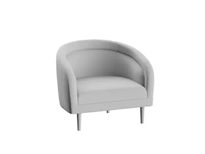 Jasmine Curved Chair 3D model
