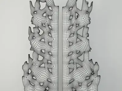 Antique Burmese Wooden Fragments 3D model