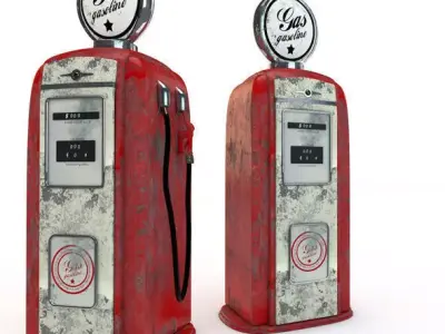 Vintage Gas Pump 3D model
