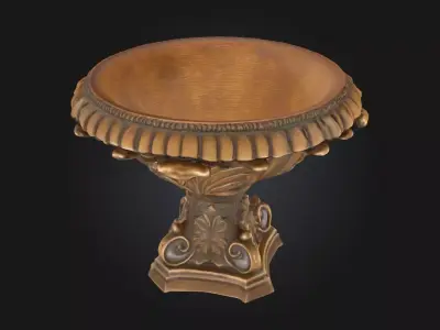 Ornate Bronze Bowl  A Timeless Relic of Craftsmanship and  3D model