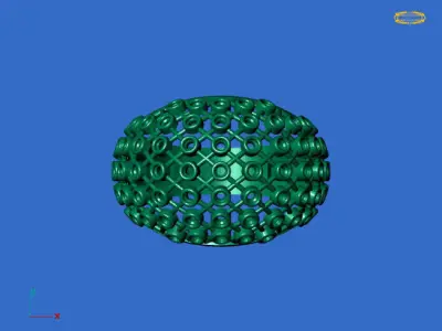 Women Stone Rings Diamond 3D print model 2