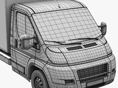 L4H1 truck isothermal van 3D model