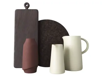 Kitchen Olivia - Accessories Low-poly 3D model