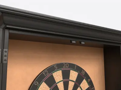 Dartboard Cabinet Classic Open 3D model