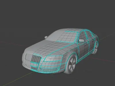 Audi A6 C6 2006 Low-poly 3D model