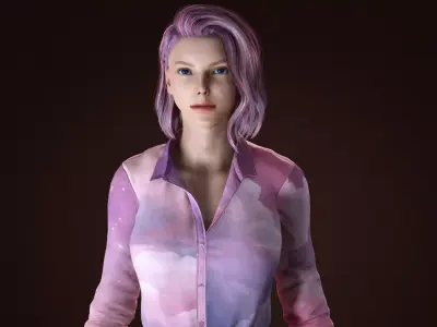 New 3d character Female model 3D model