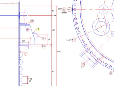 Pressure Vessel 840kPag 4700L Drawing 3D model