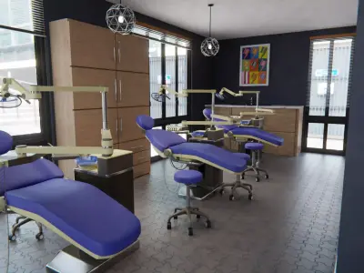 Dental Office Low-poly 3D model