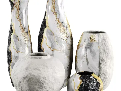 Vase decor Low-poly 3D model 22