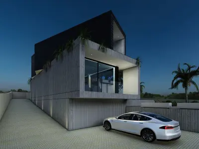 Minimalistand and brutalist House 3D model