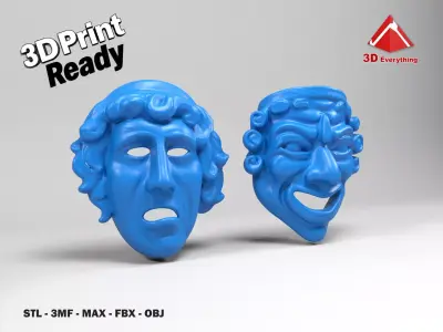 Greek masks 2 3D print model