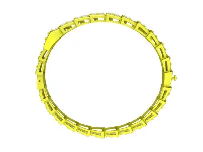 A7351 Luxury Diamond Snake Bangle Bracelets 3D Model 3D print model