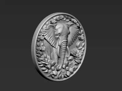 Elephant Pendant A21 3D print model