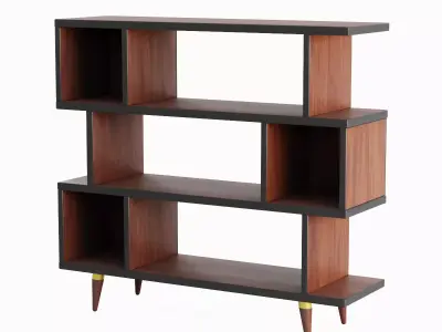 Modern Bookshelf Pack 3D Model Collection