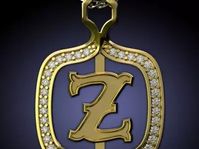 Z Letter Pendant 3D print model