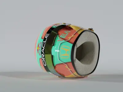 F1 Helmet Low-poly 3D model