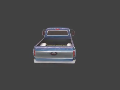 Pickup truck Low-poly 3D model from CGTrader