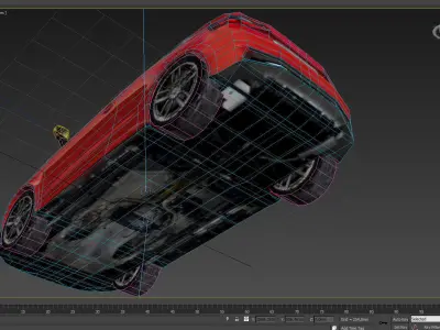 German sports hatchback  Low-poly 3D model