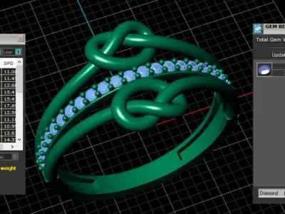 Heart Knot Ring 3D print model