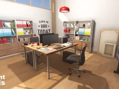 Design Studio Interior Low-poly 3D model