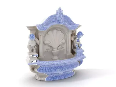 Ornate Marble Fountain model pack Low-poly 3D model