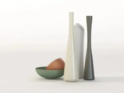 Handmade Stoneware Table Decor Center Piece 3D model