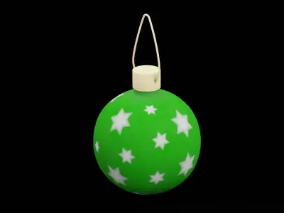 Green Christmas Ball Low-poly 3D model