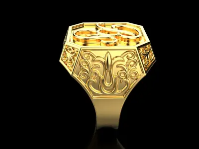 Man Signet ring model 946 3D print model