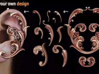 155 Sahra Ornament VOL01 Low-poly 3D model